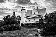 Visitors Can Explore the Grounds of Dice Head Light -BW